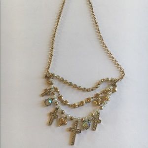 Betsey Johnson Gold Cross Necklace