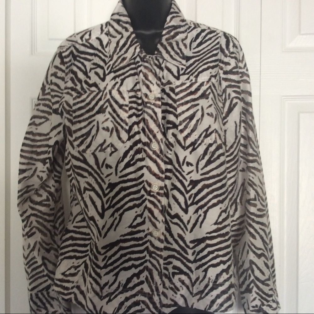 Erin London animal print jacket