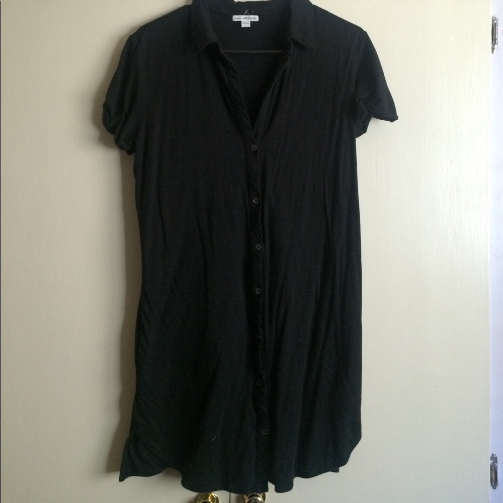 James Perse standard black collar dress