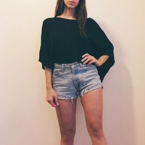❌SOLD❌ CHIC SLOUCHY BLACK TOP