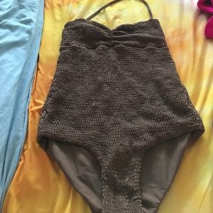 Tori praver chocolate onesie size small