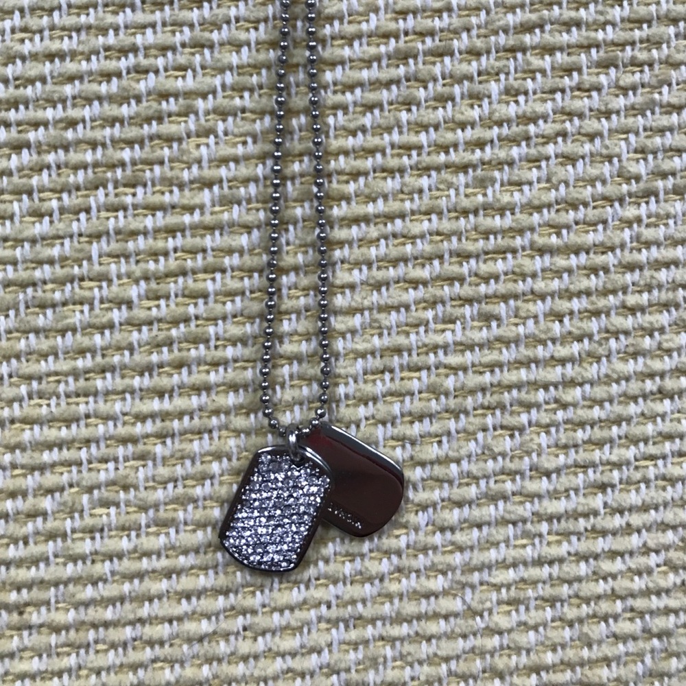 MK dog tag necklace