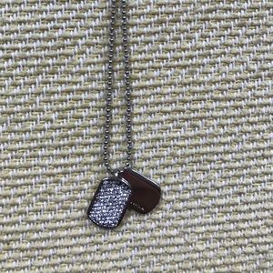 MK dog tag necklace