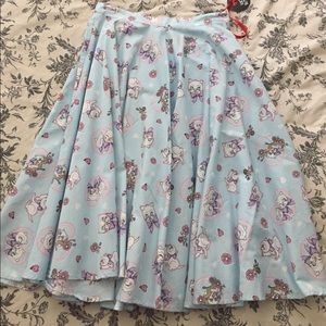 Modcloth Cat Print Midi Retro Skirt