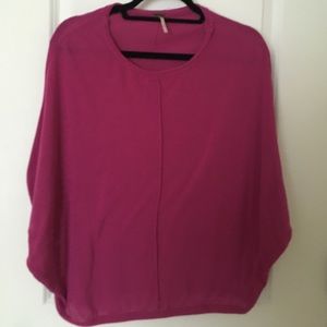 Magenta batwing top