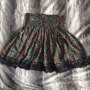 Forever 21 floral mini skirt with stretchy waist