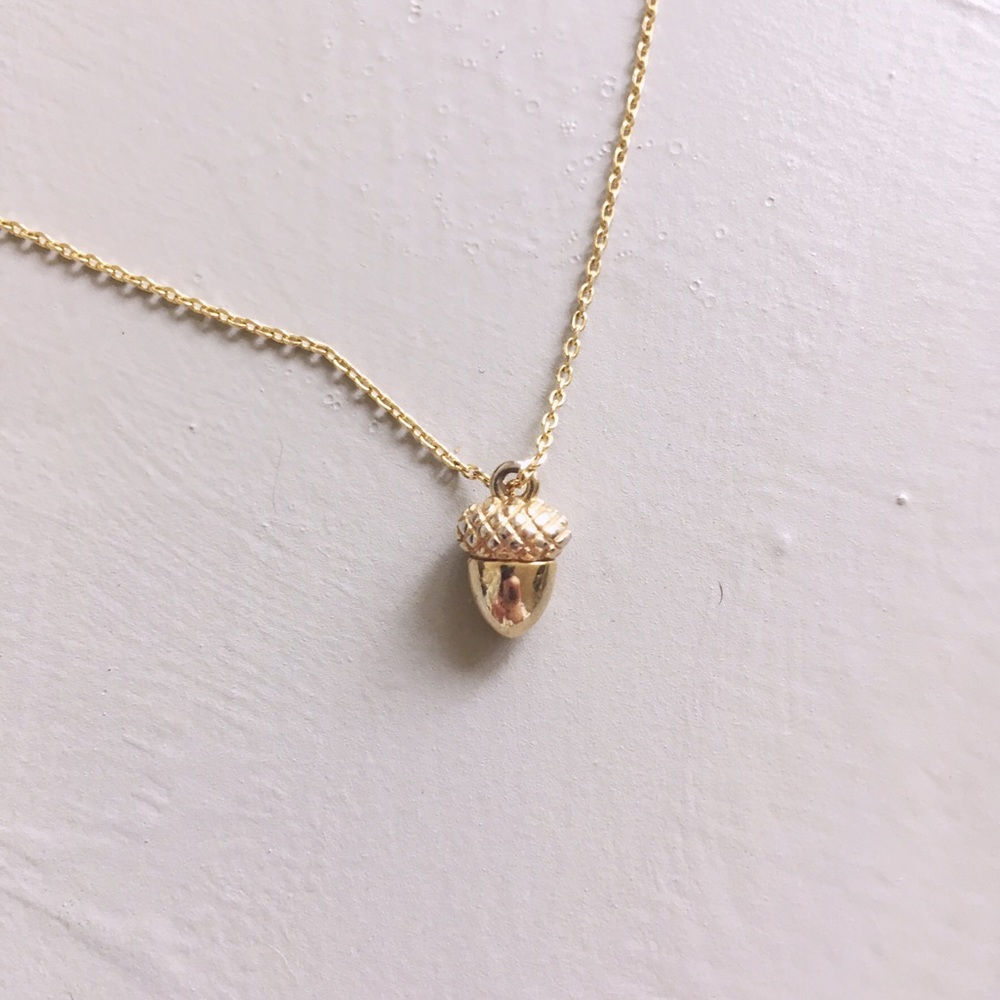 Anthropologie Acorn Necklace