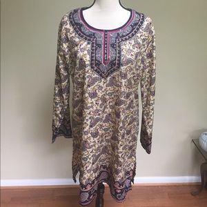 Women's Paisley Print Tunic Size M