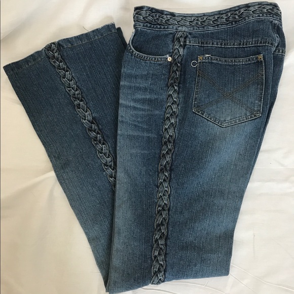 see by chloe braided denim skirt