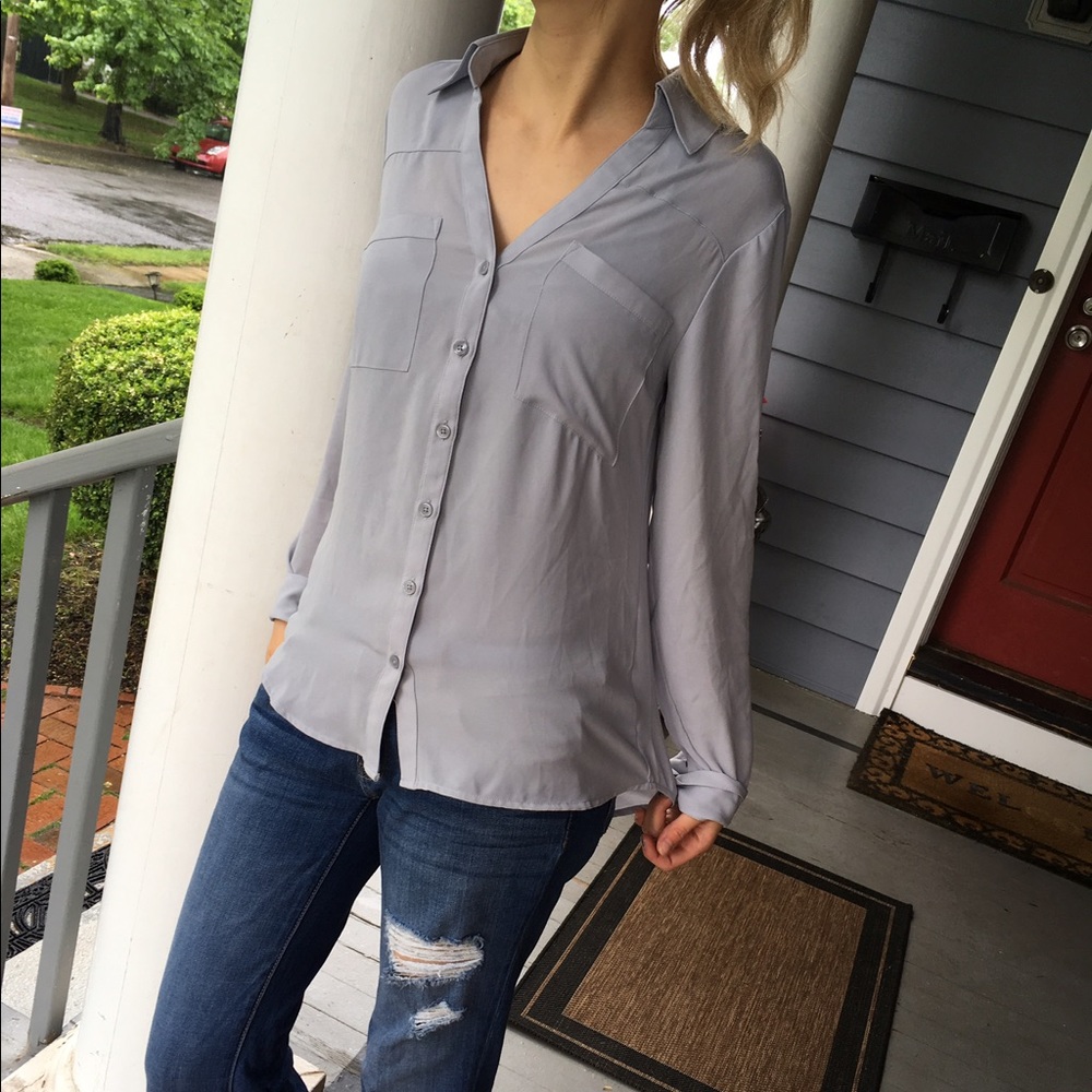 Express button down top