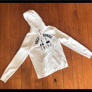 White and Navy Hoodie