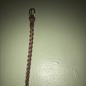 Brown Braided M Belt
