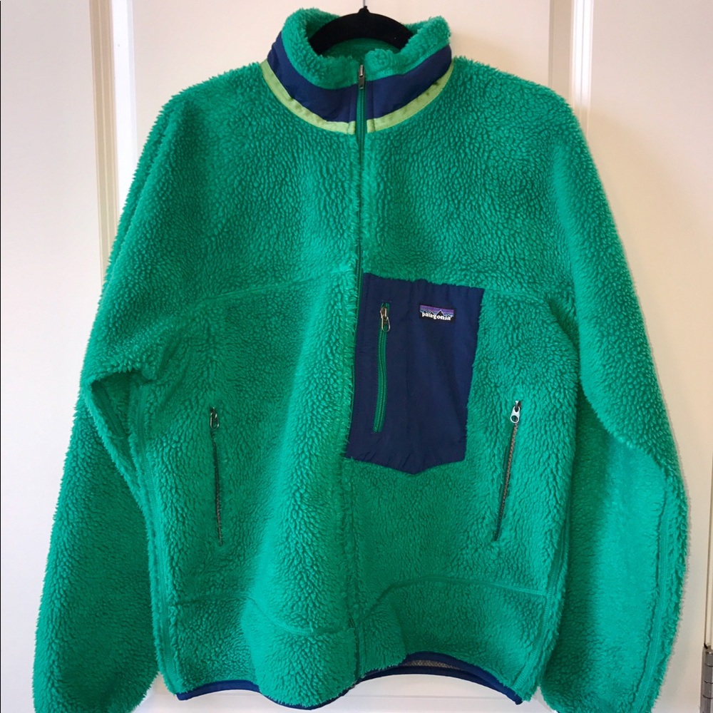 Men Medium Patagonia Synchilla Zip Up Green