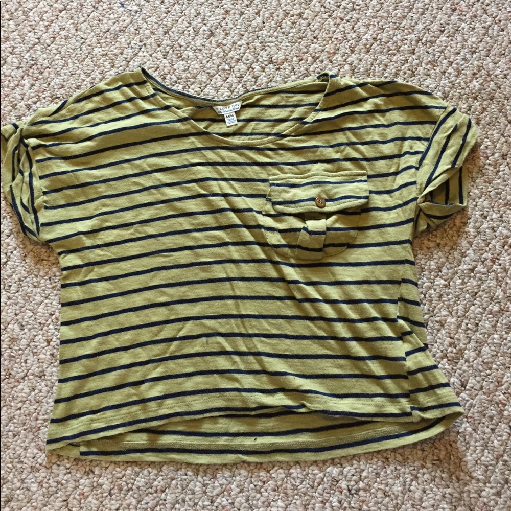 Cropped Flowy Striped Top