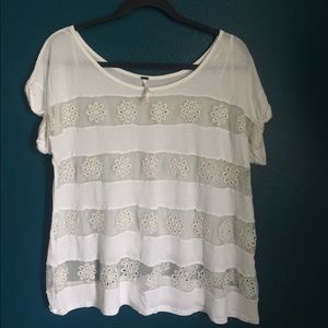Free People striped flower top