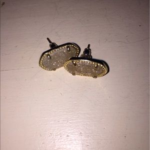 Kendra Scott Ellie stud earrings iridescent drusty