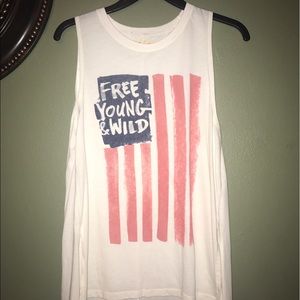 Hollister American Flag Tank- fits like medium