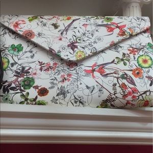 Large floral envelope clutch