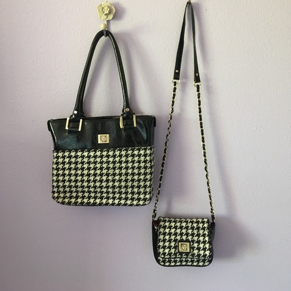 Anne Klein Handbags - Houndstooth Bag Set