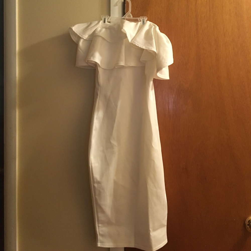 Off shoulder white dress