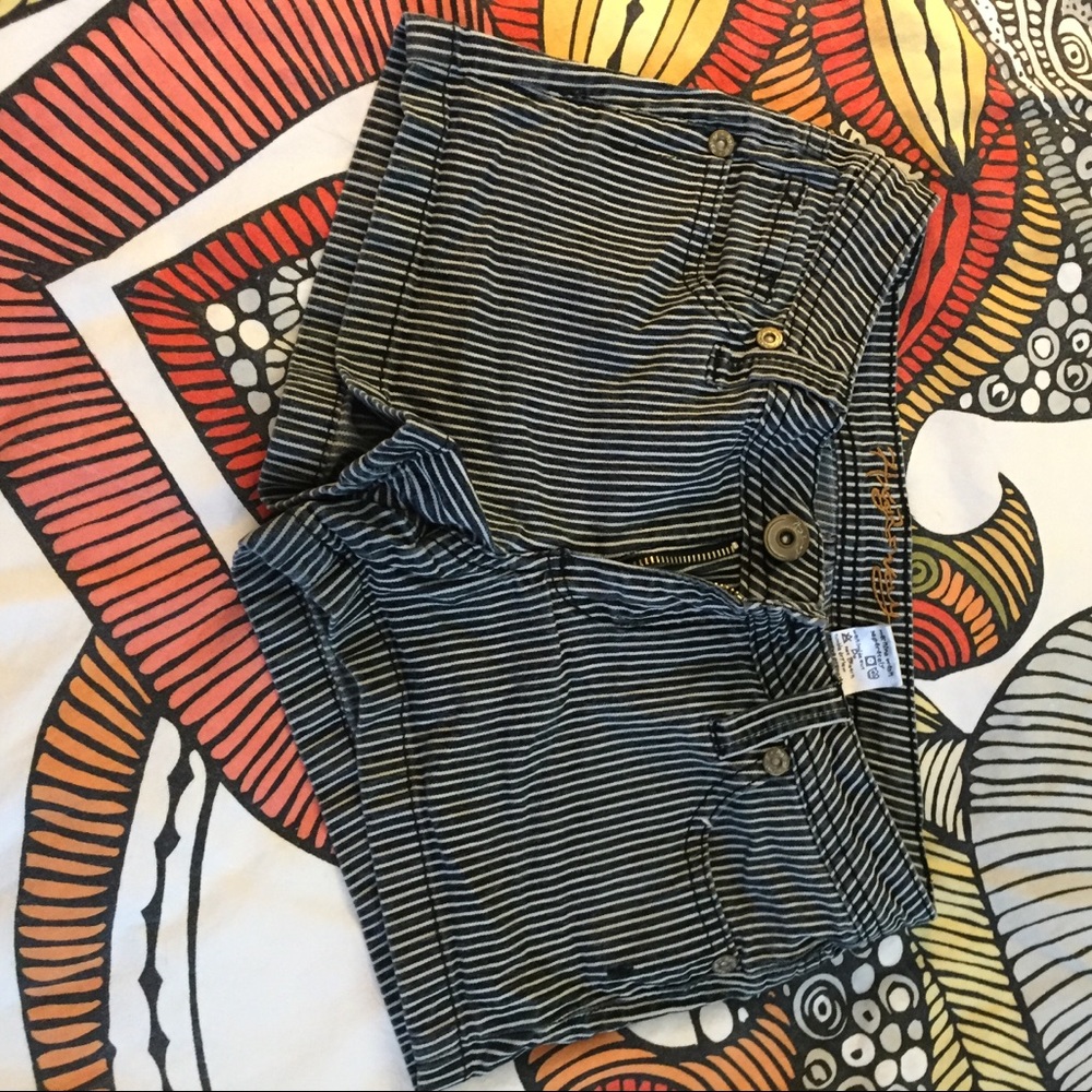 Black n' White Stripped Shorts