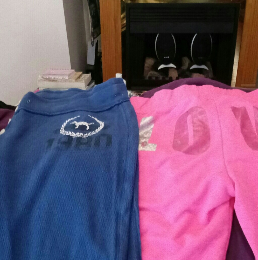 Pink pajama bottoms