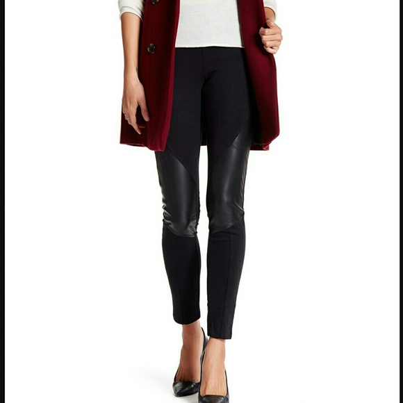 14th & Union Pants - *14th & Union | black legging with faux leather| M