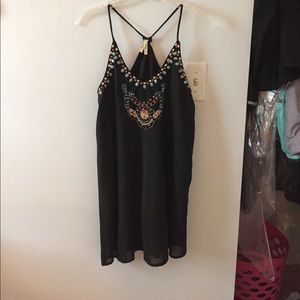 Black Beaded Babydoll dress