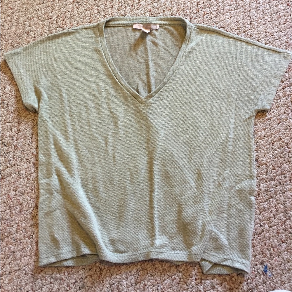 Green Short Sleeve Sweater