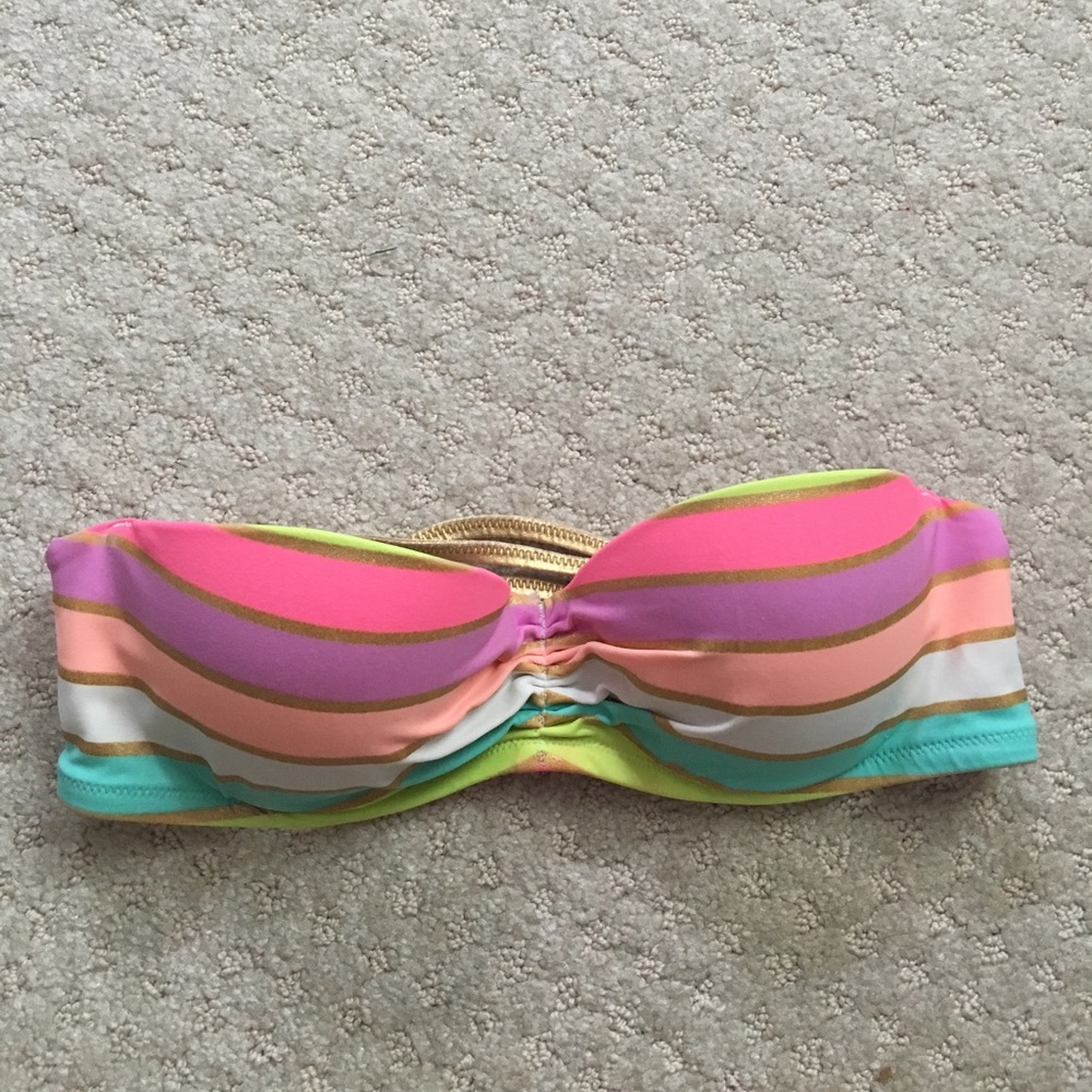 Victoria's Secret striped underwire bikini top