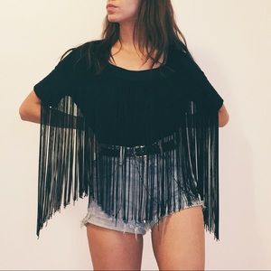 ❌SOLD❌ FULL FRINGE T-SHIRT