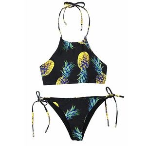 Pineapple halter top bathing suit!
