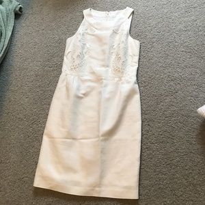 Off white day dress with lace embellishments