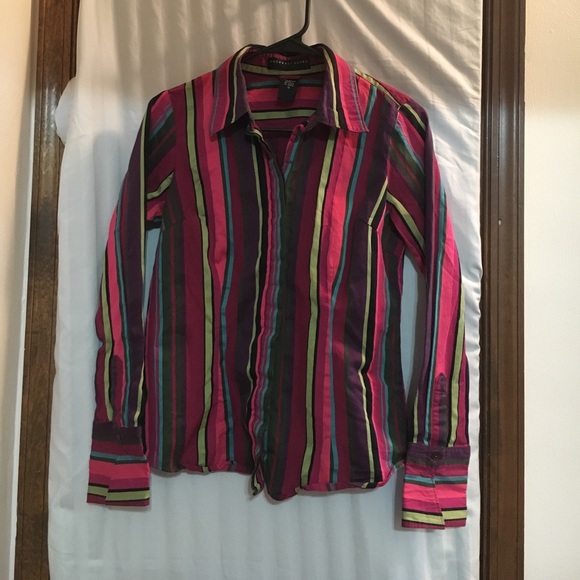 Geoffrey Beene Sport women's 10 stripe buttondown - Picture 1 of 4