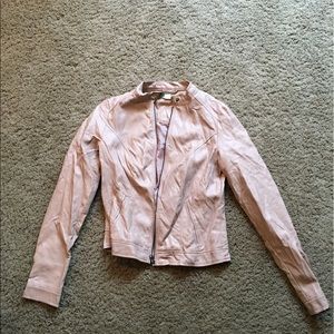 Forever 21 blush pink leather jacket