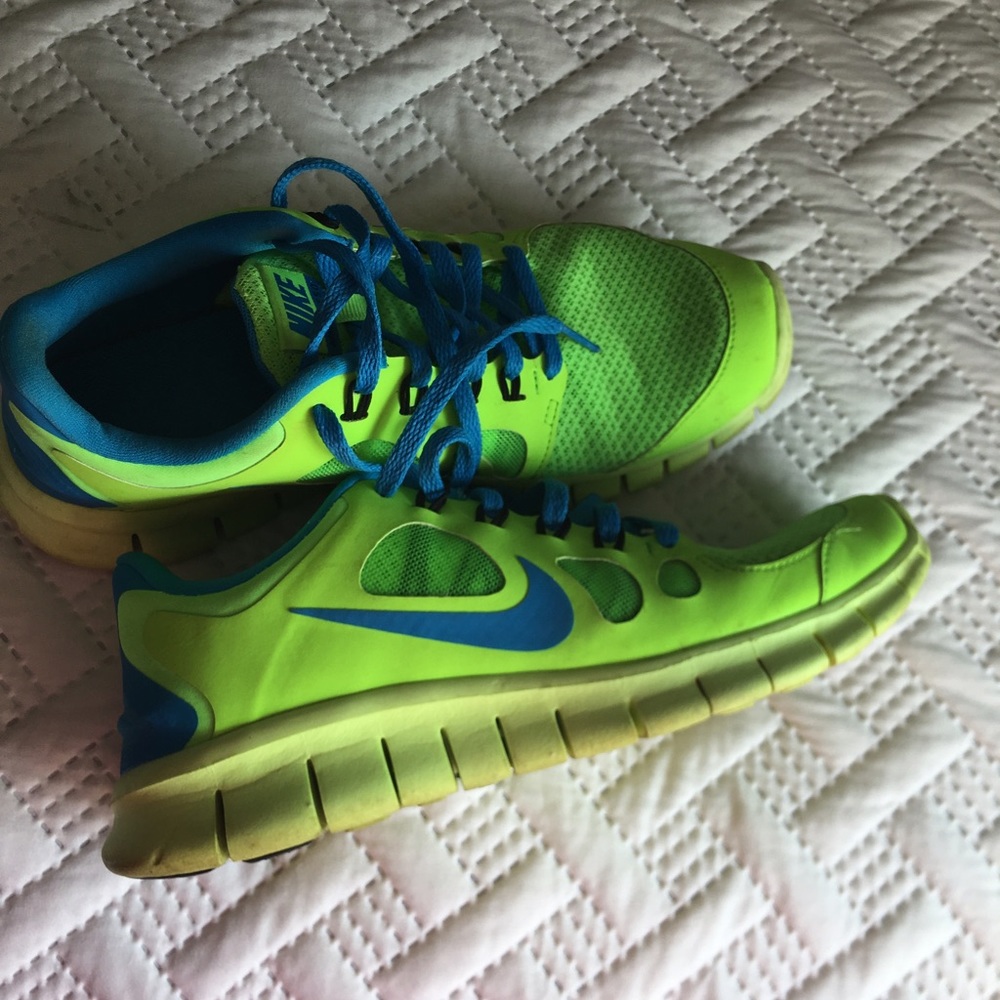 Lime and blue Nike 5.0