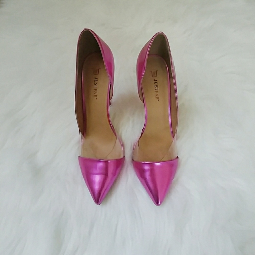 Metallic D'orsay Heels