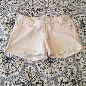 White denim shorts