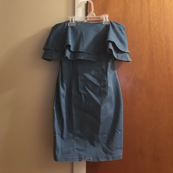 Denim off shoulder dress - Picture 2 of 3