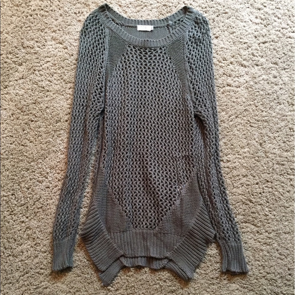 Tobi knitted green sweater