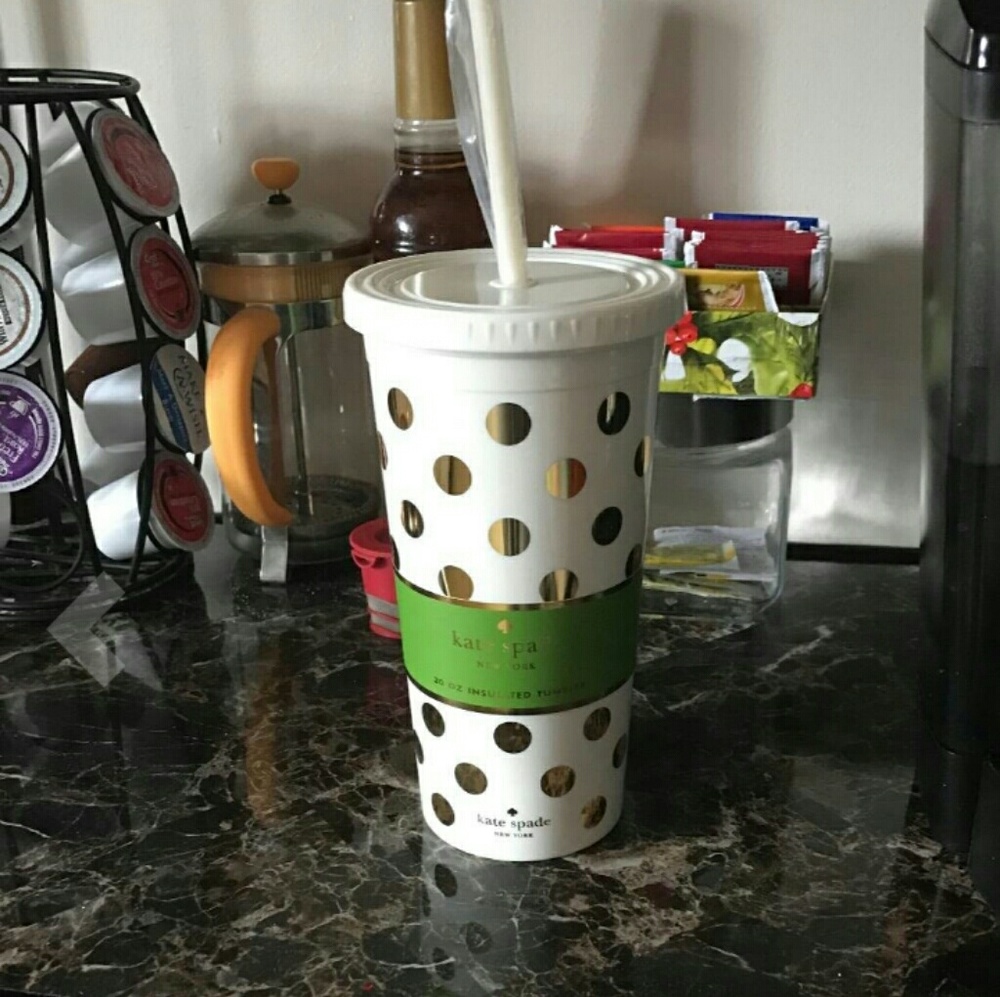 Kate spade Tumblr coffee mug cup polka dots new
