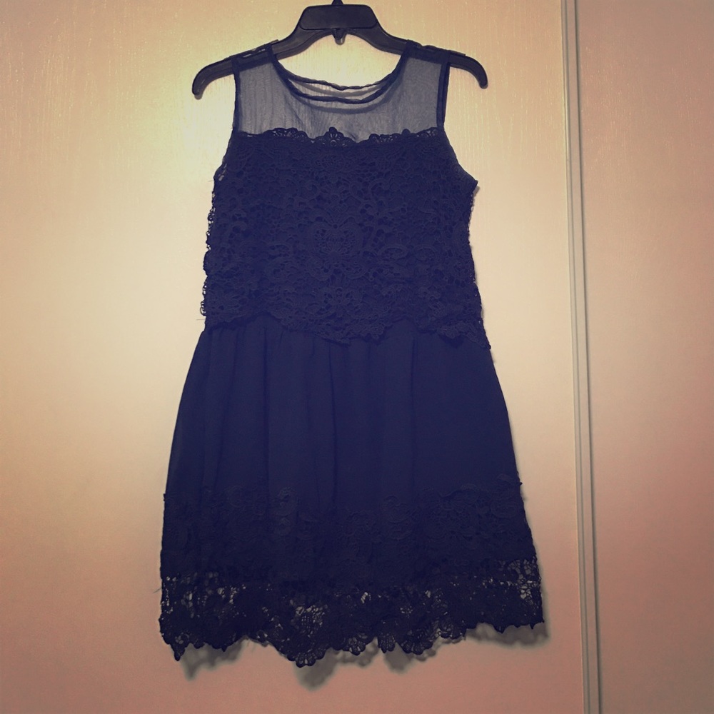 Sheet Crochet Mini Dress