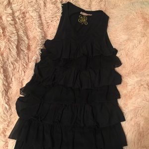 JUICY COUTURE NAVY BLUE RUFFLED DRESS