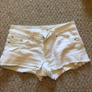 white jean shorts