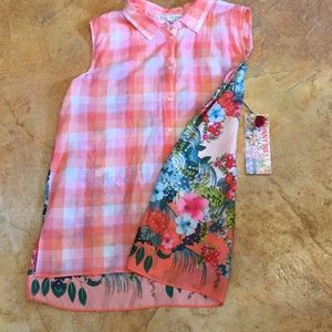 3J by Johnny Was Alaya Slvless Scarf Back Shirt