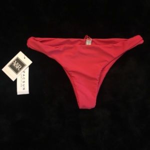 Red cheeky bikini bottoms