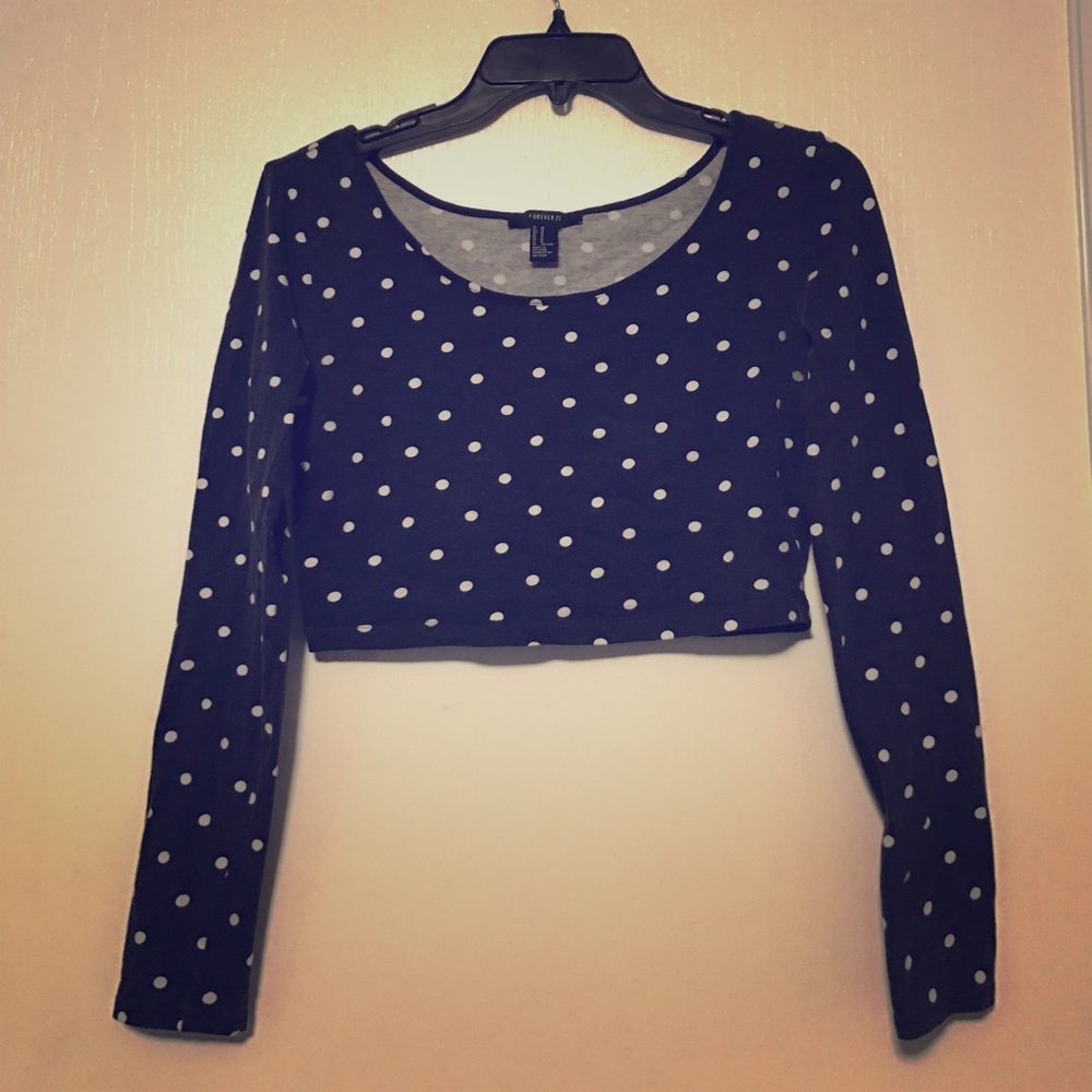 Forever 21 Polka-Dot Crop Top.
