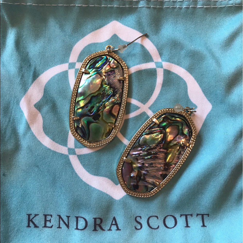 Kendra Scott abalone shell Danielle earrings