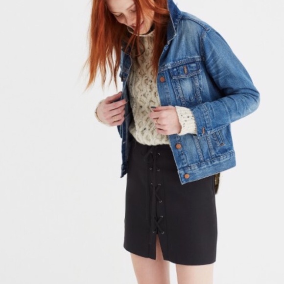 NWT // Madewell Lace Up Skirt - Picture 2 of 3