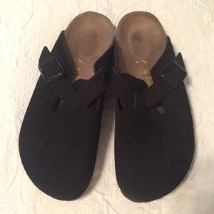 Black Suede Birkenstocks Size 38